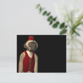 Carte Postale Hurdy Gurdy 3D Music Monkey 11 (Debout devant)