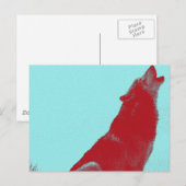 Carte Postale Hurlement de loup (Devant / Derrière)