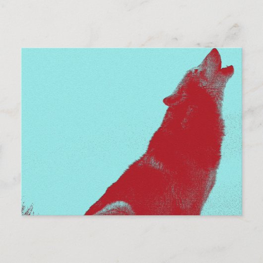 Carte Postale Hurlement de loup (Devant)