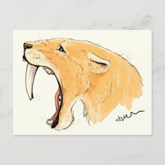 Carte Postale Hurlement de Smilodon