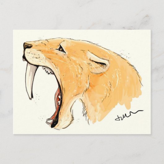Carte Postale Hurlement de Smilodon (Devant)