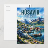 Carte Postale Húsavík Islande (Devant / Derrière)