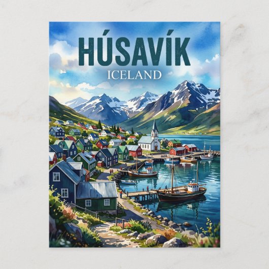 Carte Postale Húsavík Islande (Devant)