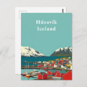 Carte Postale Húsavík, Islande Art urbain (Devant / Derrière)