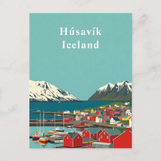 Carte Postale Húsavík, Islande Art urbain (Devant)