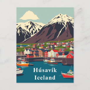 Carte Postale Húsavík, Islande Bateaux Art