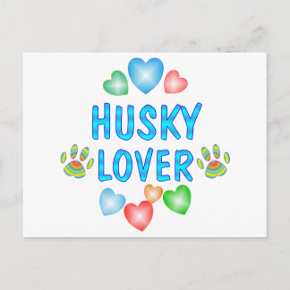 CARTE POSTALE HUSKY LOVER