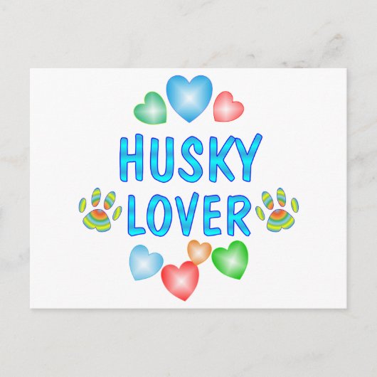 CARTE POSTALE HUSKY LOVER (Devant)