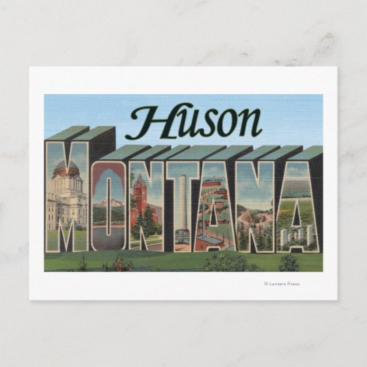 Carte Postale Huson, MontanaGrandes lettres ScènesHuson, MT (Devant)