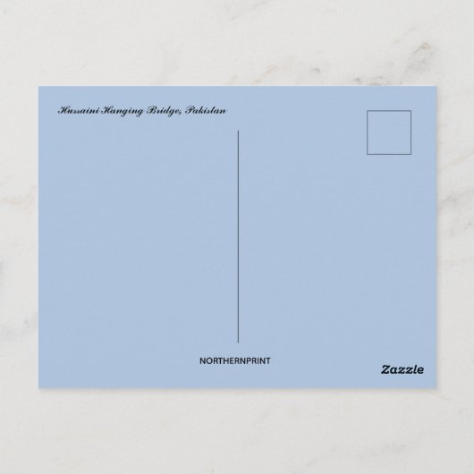 Carte Postale Hussaini Hanging Bridge (Dos)