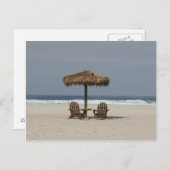 Carte Postale hutte de plage (Devant / Derrière)