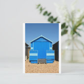Carte Postale hutte de plage bleue (Debout devant)