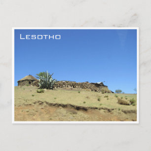 Carte Postale hutte lesotho
