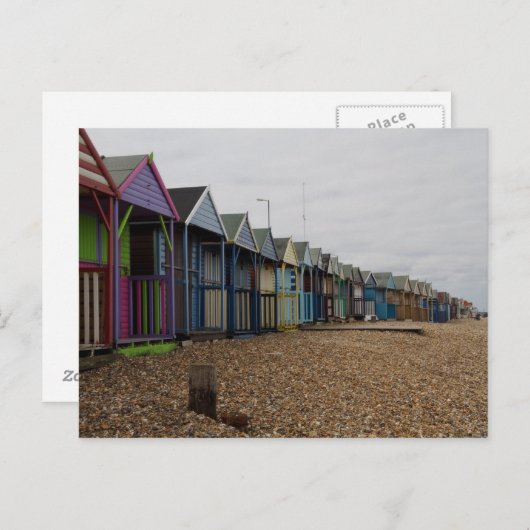 Carte Postale Huttes de plage (Devant / Derrière)