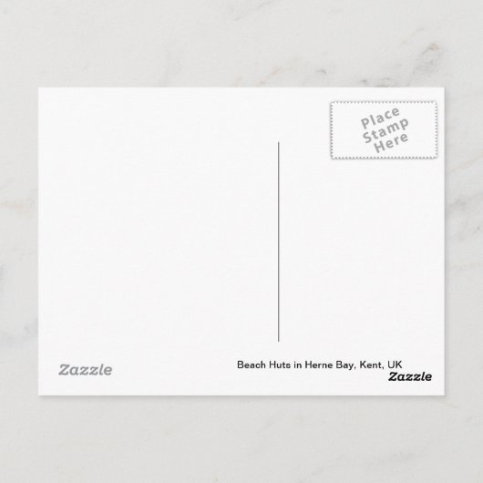 Carte Postale Huttes de plage (Dos)