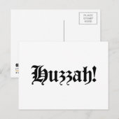Carte Postale Huzzah ! {Typographie médiévale} (Devant / Derrière)