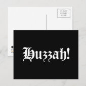 Carte Postale Huzzah ! {Typographie médiévale} (Devant / Derrière)