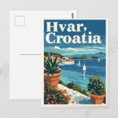 Carte Postale Hvar Croatie (Devant / Derrière)