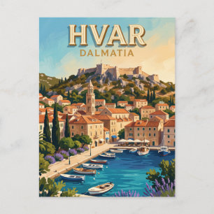 Carte Postale Hvar Vieille Ville Croatie