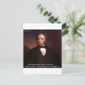 Carte Postale HW Longfellow "All Comaround" Citation de sagesse  (Debout devant)