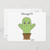 Carte Postale "Hwugs ? ? ?" Cactus (Devant / Derrière)