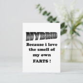 Carte Postale hybride - j'adore l'odeur de mes propres pains (Debout devant)