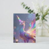 Carte Postale hybride licorne paon (Debout devant)