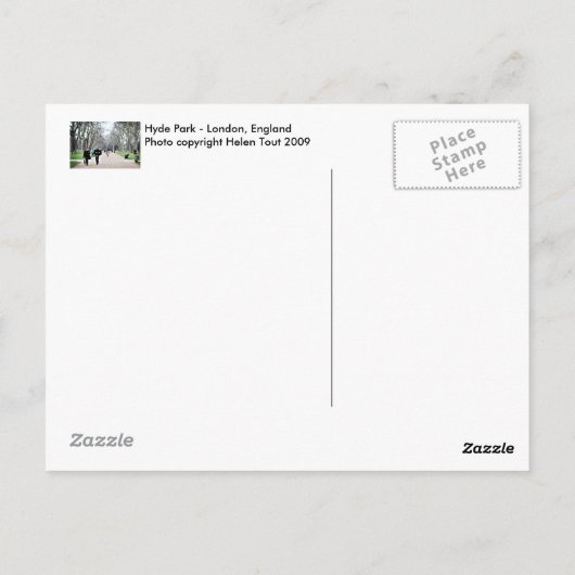 Carte postale Hyde Park (Dos)