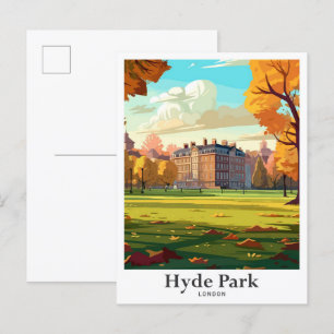 Carte Postale Hyde Park Londres Angleterre Illustration de voyag