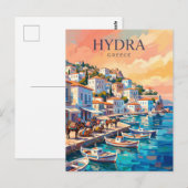 Carte Postale Hydra, Grèce (Devant / Derrière)