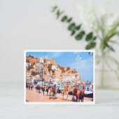 Carte Postale HYDRA - mules au port (Debout devant)