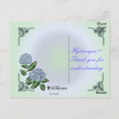 Carte postale Hydrangea (Dos)