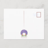 Carte Postale Hydrangea and Mochi Rainy Day  Postcard by Amy C (Dos)