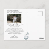 Carte Postale Hydrangea Bleu | Remerciement Photo (Dos)