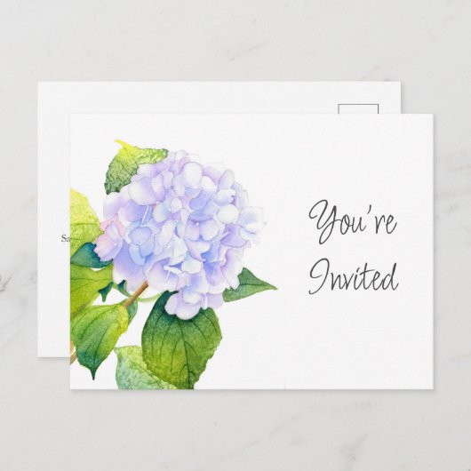 Carte Postale Hydrangée (Devant / Derrière)