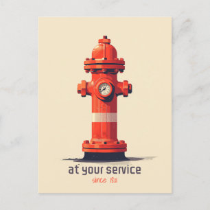 Carte Postale Hydrant orange