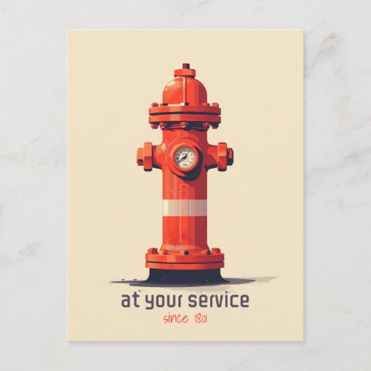 Carte Postale Hydrant orange (Devant)