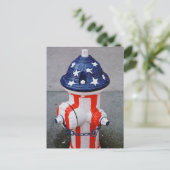 Carte Postale Hydrant patriotique (Debout devant)