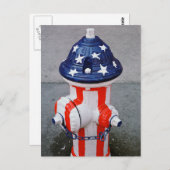 Carte Postale Hydrant patriotique (Devant / Derrière)