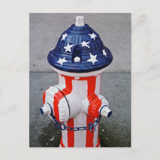 Carte Postale Hydrant patriotique (Devant)
