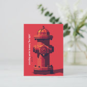 Carte Postale Hydrateur de feu rouge (Debout devant)