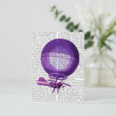 Carte Postale Hydrogène Blanchard (Violet) Ballons à air chaud (Debout devant)