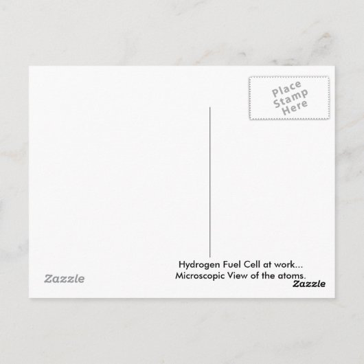 Carte postale Hydrogène Fuel Cell (Dos)