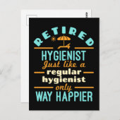 Carte Postale Hygiéniste dentaire retraité RDH Happier (Devant / Derrière)