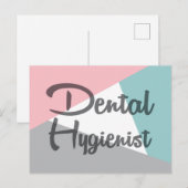 Carte Postale Hygiéniste Dentaire - Rétro Dentaire Rose Menthe G (Devant / Derrière)
