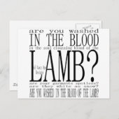 Carte Postale Hymne Es-tu Washed in the Blood (Blanc) (Devant / Derrière)