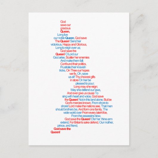 Carte Postale Hymne national (Devant)