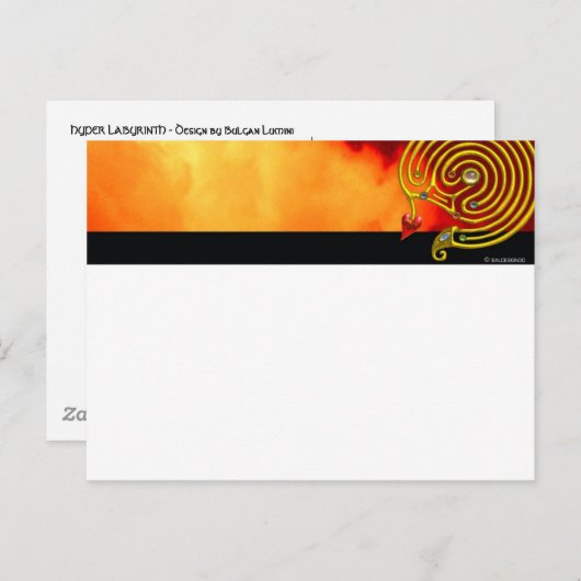 CARTE POSTALE HYPER LABYRINTH (Devant / Derrière)
