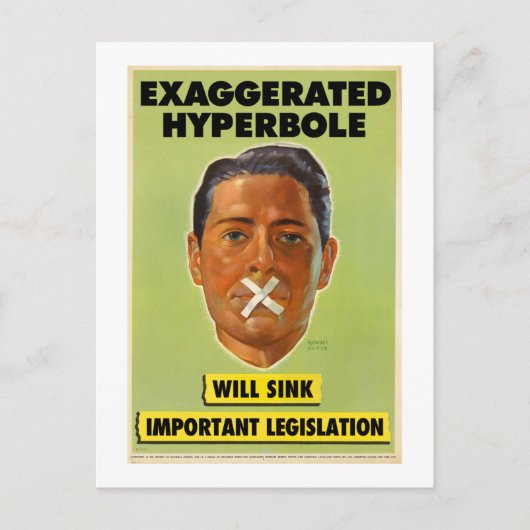 Carte postale Hyperbole exagérée (Devant)