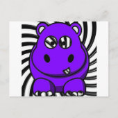 Carte Postale Hypno Hippo violet (Devant)